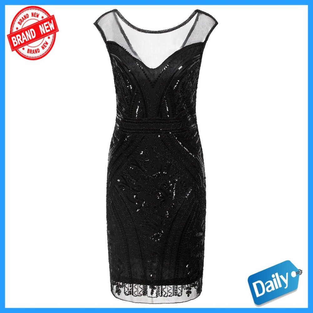 V-Neck Sequins Cocktail Flapper Dress 1920s Prom Evening Party